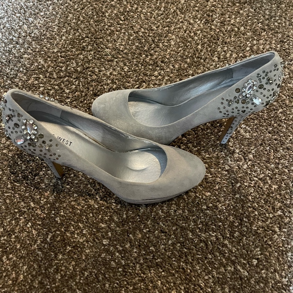 Grey Sparkly Heels